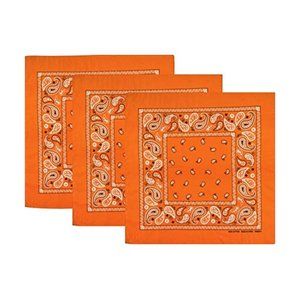 Hibaly 100% Cotton Classic Unisex Bandanas 3-pack